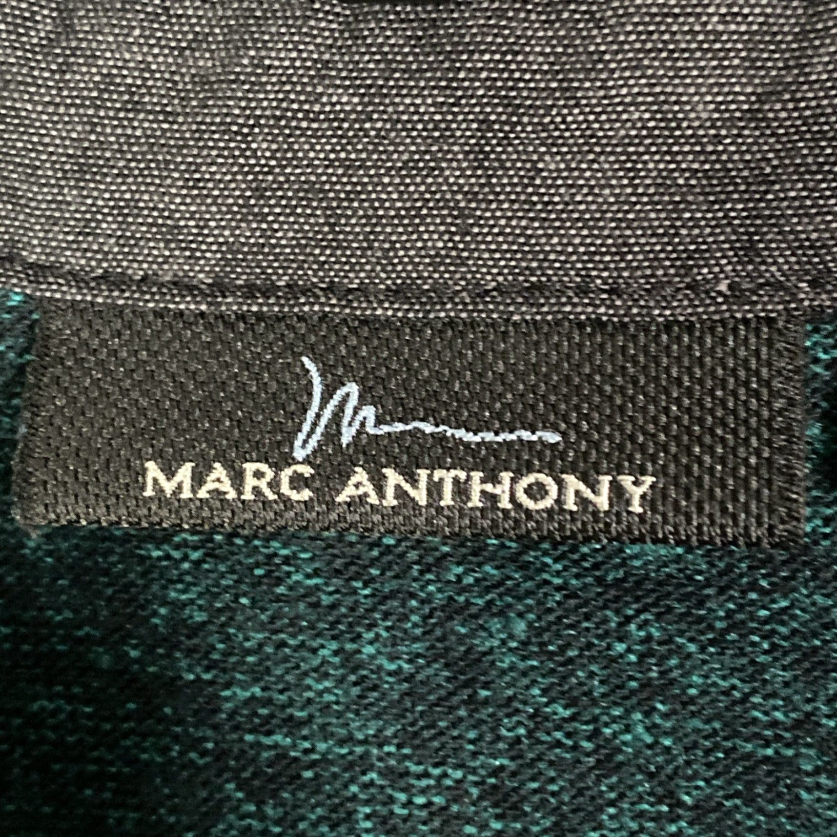 Vintage Marc Anthony Mens Long Sleeve Polo Shirt Slim Lightweight Green Large L Button-Up Shirt Size US L / EU 52-54 / 3 - 4 Thumbnail