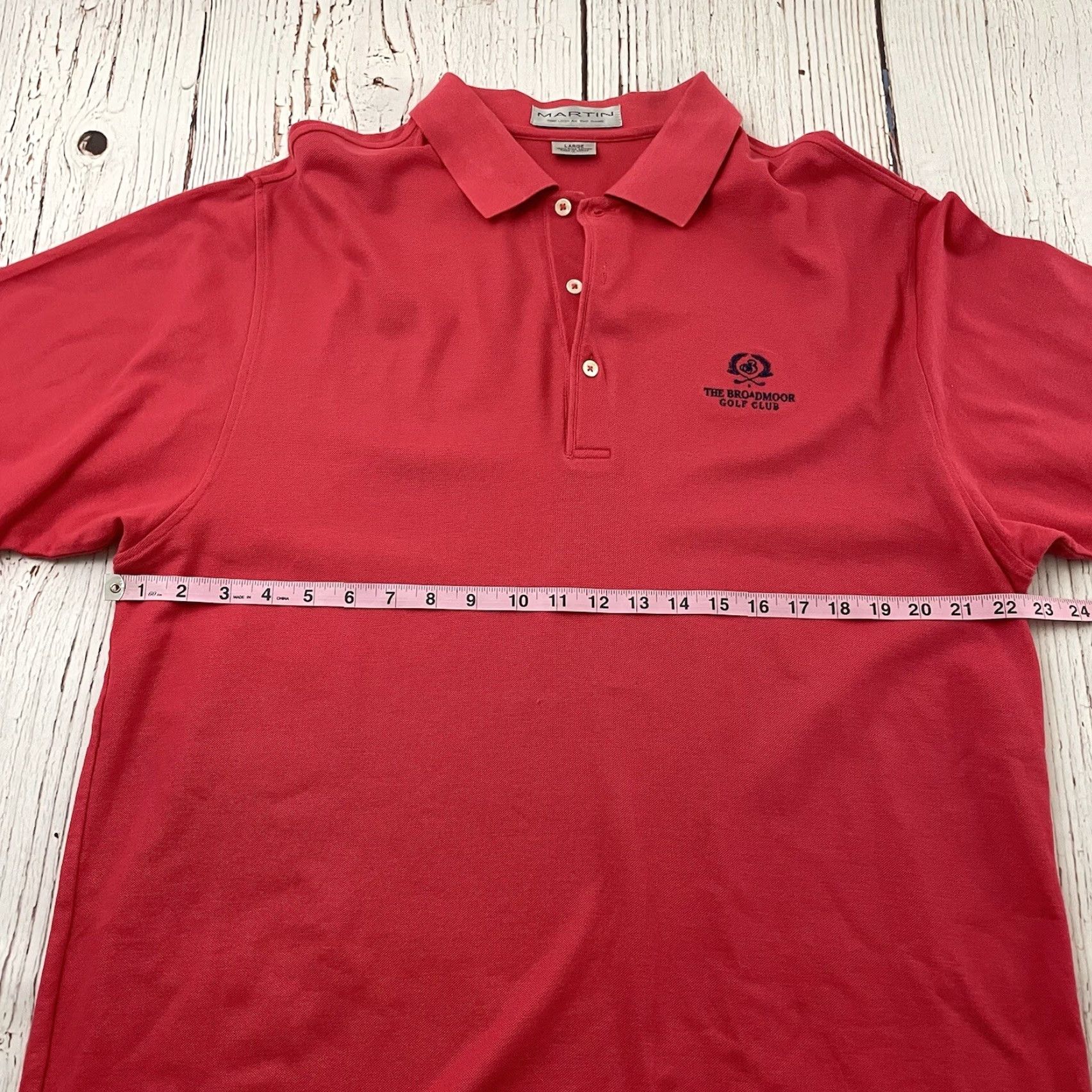 Vintage Martin Broadmoor Short Sleeve Golf Polo Shirt Men's L Pink Size US L / EU 52-54 / 3 - 5 Thumbnail