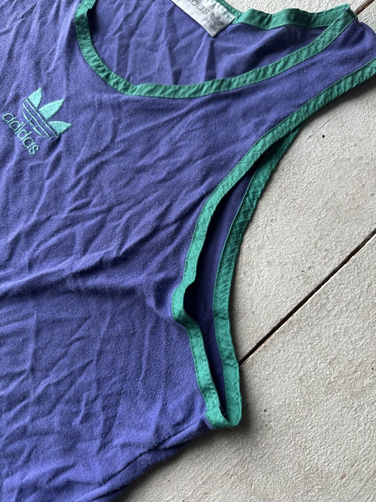 Vintage 🚨RARE Adidas Running Tank Top Shirt central logo Size US M / EU 48-50 / 2 - 7 Thumbnail