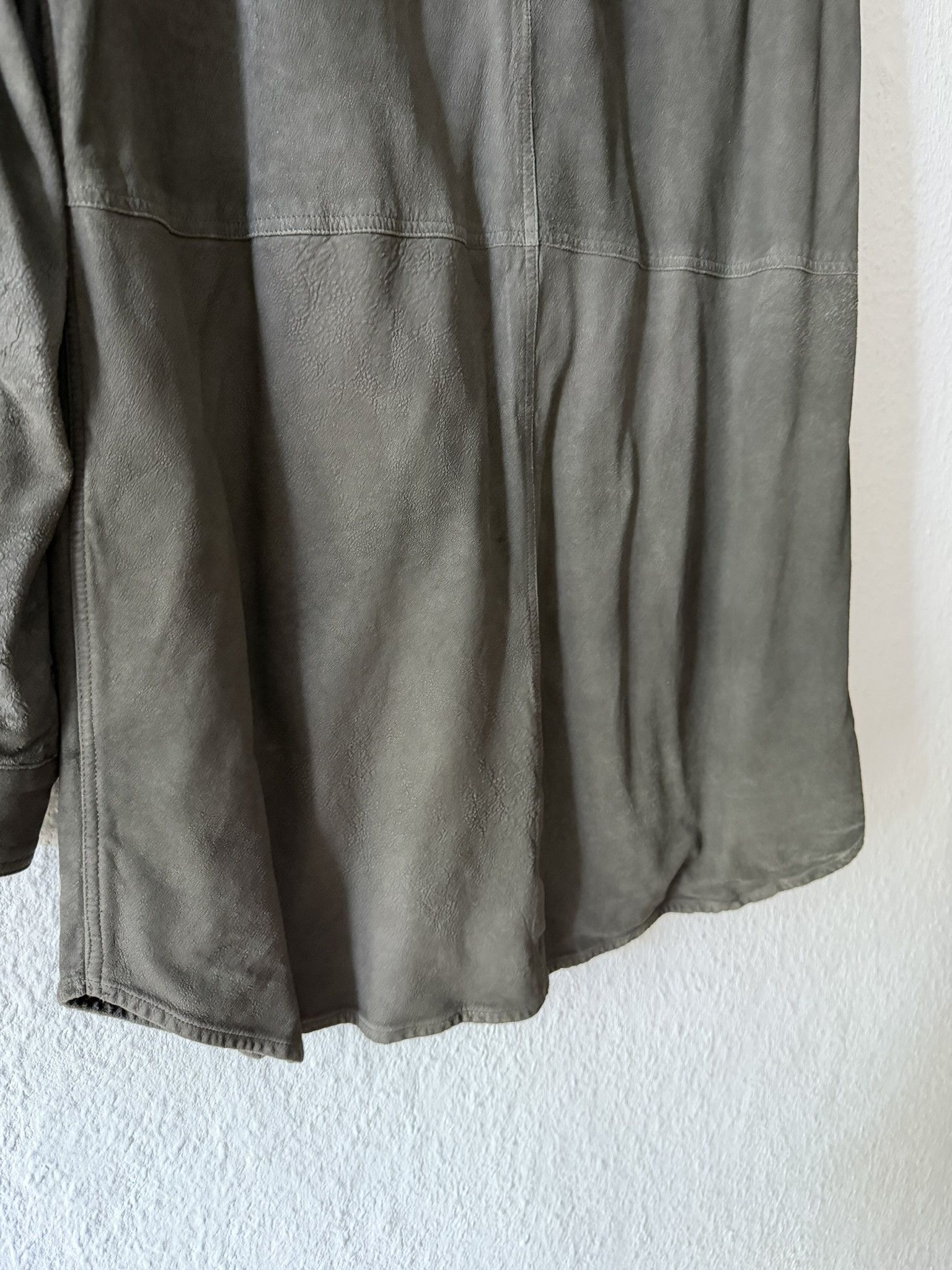 Rick Owens F/W 16 “MASTODON” Blistered Lamb Leather Trench Shirt L/54 Size US L / EU 52-54 / 3 - 14 Thumbnail
