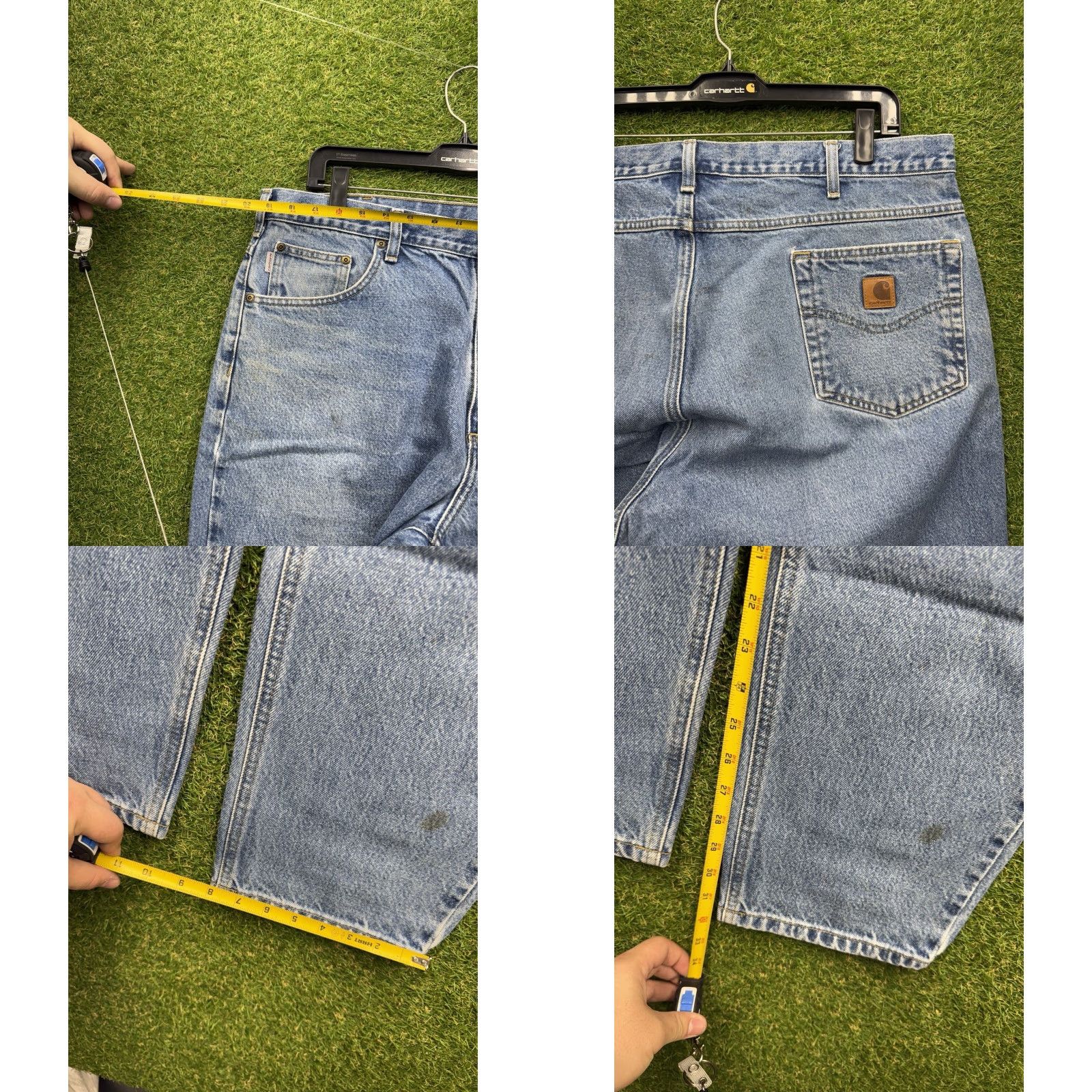 Carhartt VINTAGE Carhartt Jeans Mens 40x32 Relaxed Blue Denim B17 DST Workwear Casual Carhartt B17 Logo 5-Pocket Mens Size US 40 / EU 56 - 8 Thumbnail