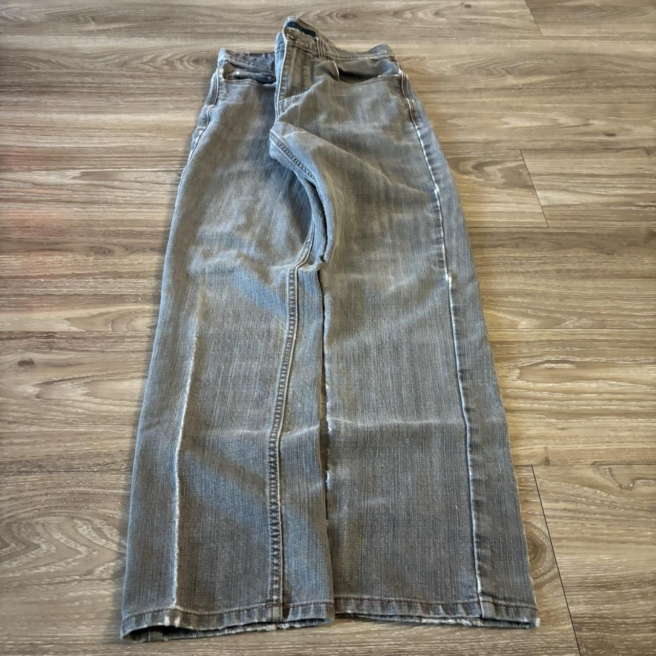 Perry Ellis Crazy Vintage Y2K/2000s Grunge Faded Grey Perry Ellis Slim Denim Jeans! 30x30 Size US 30 / EU 46 - 3 Thumbnail