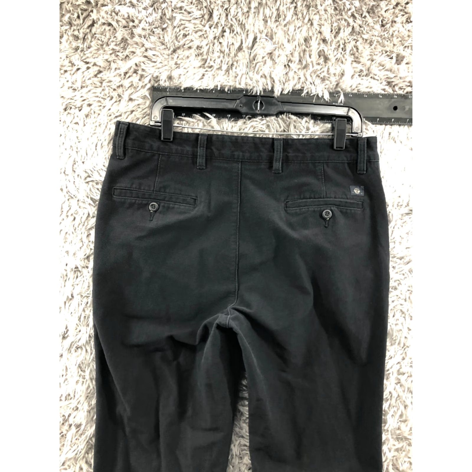 Dockers DOCKERS Signature Khaki Straight Pants Mens Regular 33 Black 5-Pocket Knit Stretch City Size US 33 - 7 Thumbnail