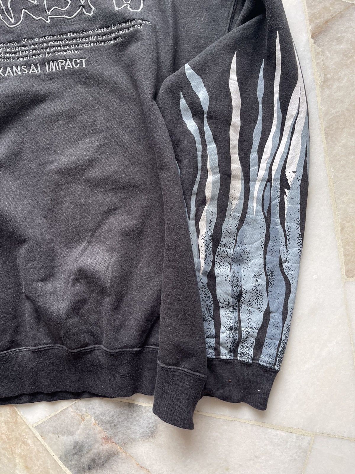 Designer × Japanese Brand × Kansai Yamamoto 90s Kansai Yamamoto Flame Sweatshirt Size US L / EU 52-54 / 3 - 12 Thumbnail