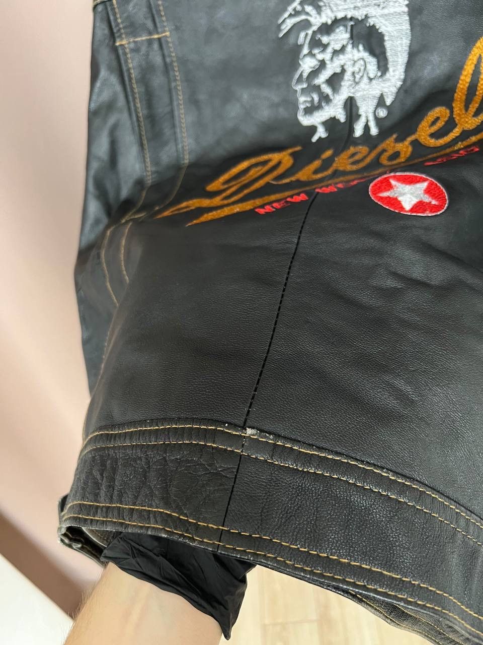Diesel Diesel Big Back Logo Leather Jacket New World Basic Size XL Size US XL / EU 56 / 4 - 19 Thumbnail