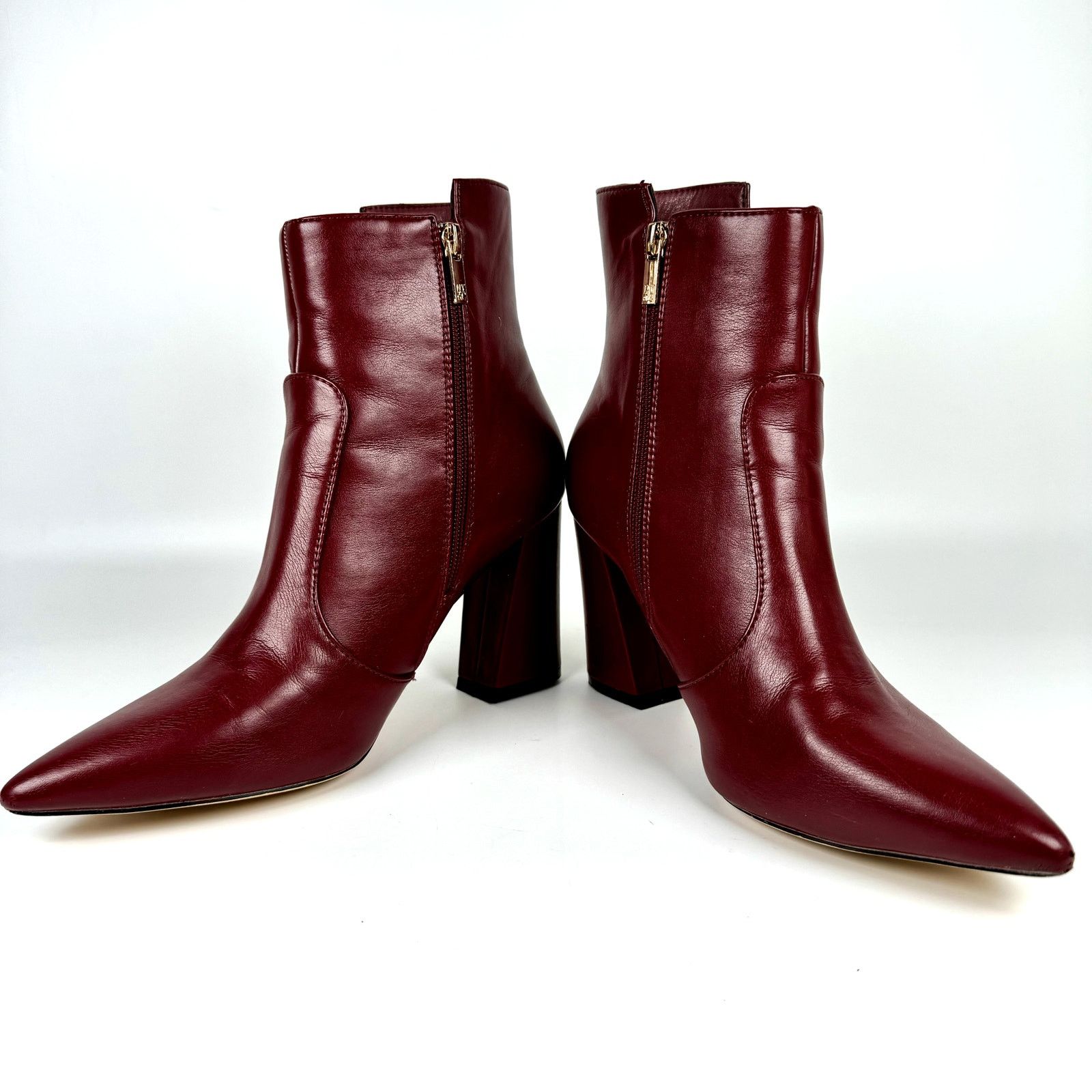 Other New York & Company Red Gold Buckle High Heel Ankle Booties 9 Size US 9 / IT 39 - 7 Thumbnail