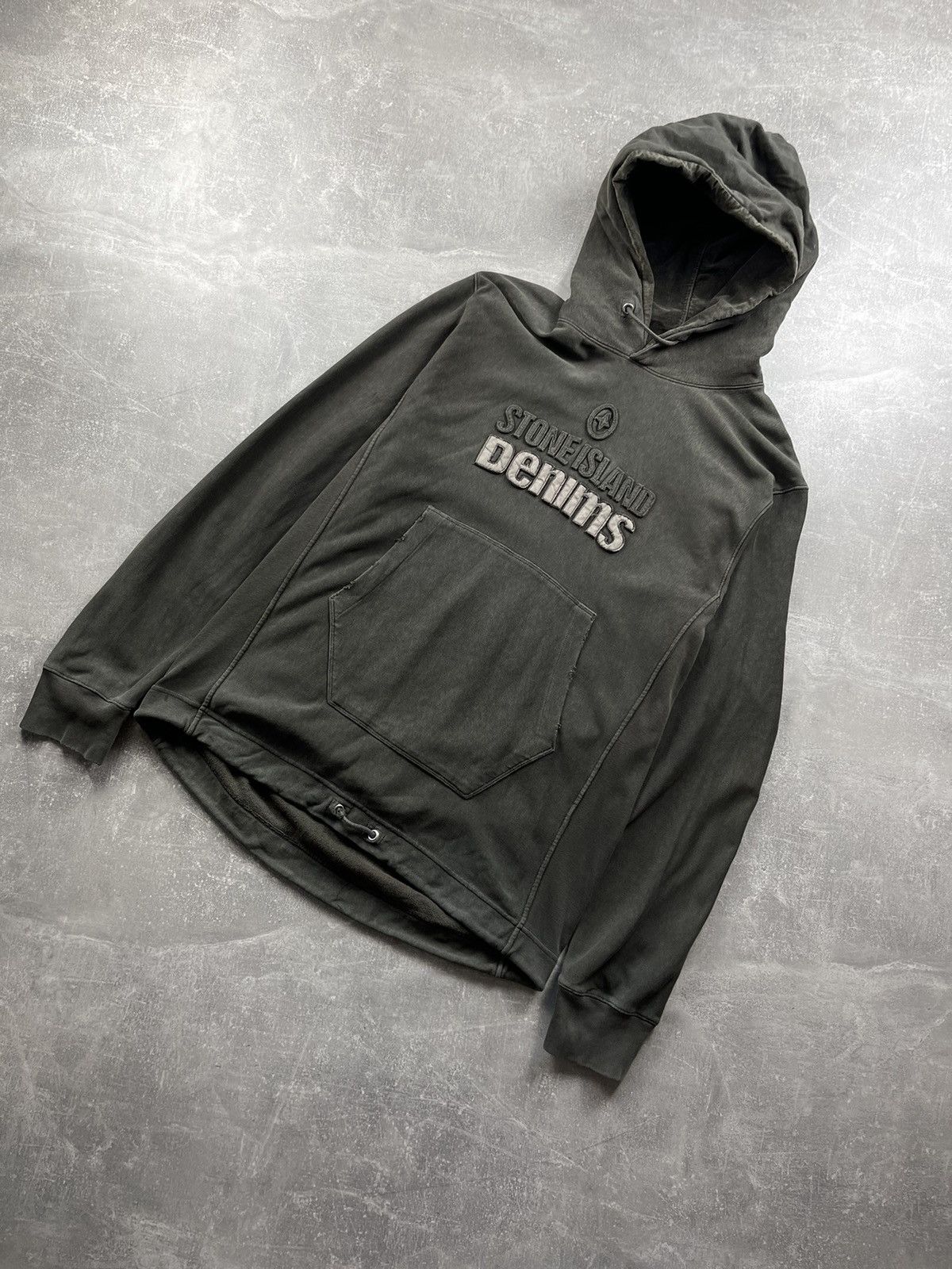 Stone Island Stone Island Denims Vintage 00s Logo Military Hoodie Khaki Size US XXL / EU 58 / 5 - 1 Thumbnail
