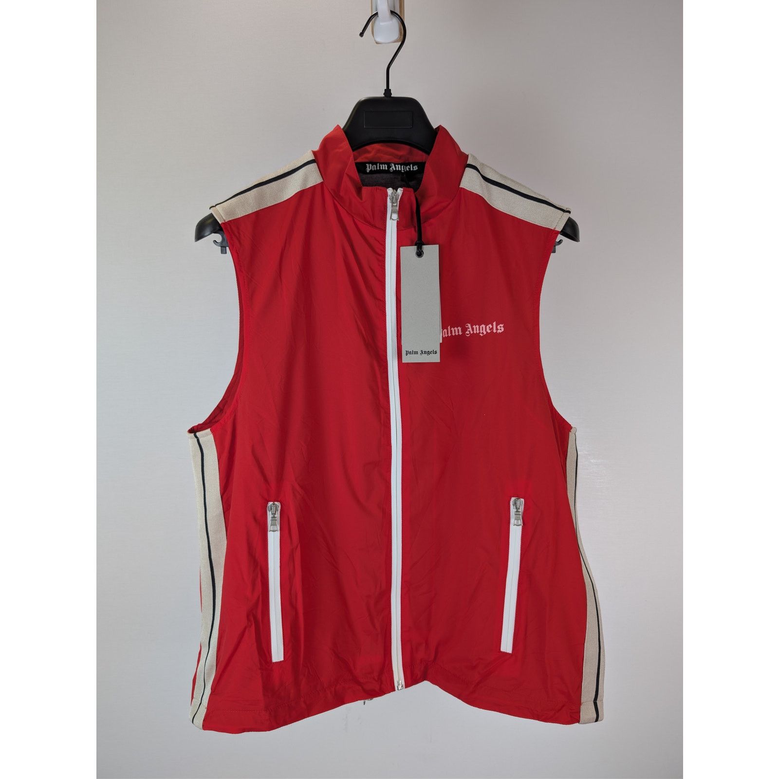 Palm Angels o1rshd1 Classic Logo Vest in Red / Off White Size US M / EU 48-50 / 2 - 9 Thumbnail