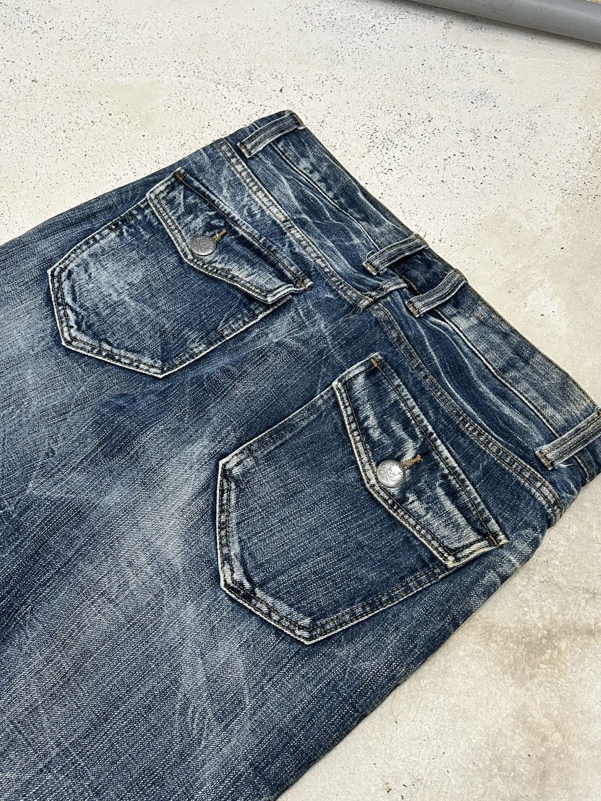 Japanese Brand Doublefocus Japan Jeans Distressed Washed Clawn Mark Quotes Size US 32 / EU 48 - 15 Thumbnail
