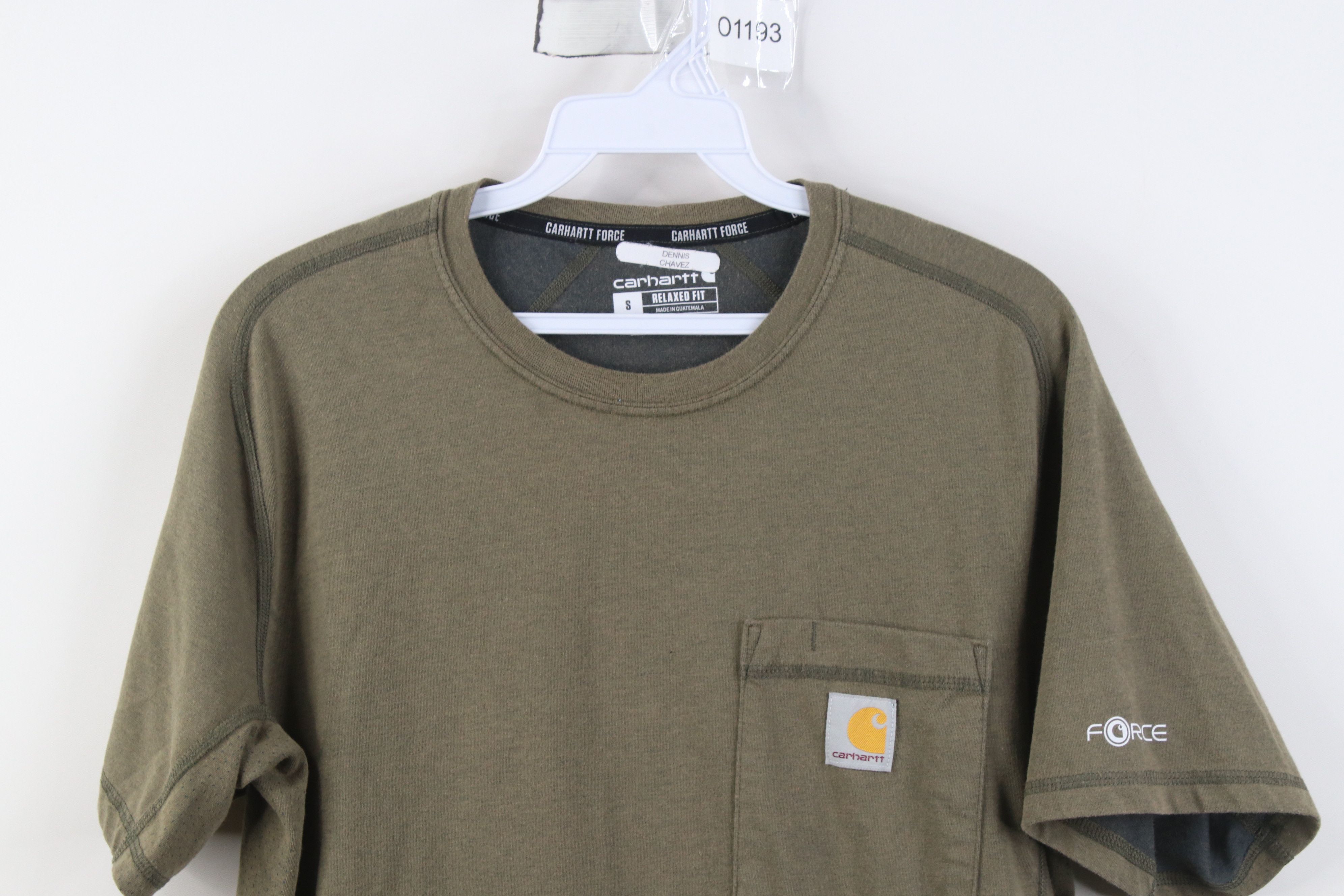 Carhartt Y2K Carhartt Force Fit Thermal Knit Pocket T-Shirt Green Size US S / EU 44-46 / 1 - 2 Thumbnail
