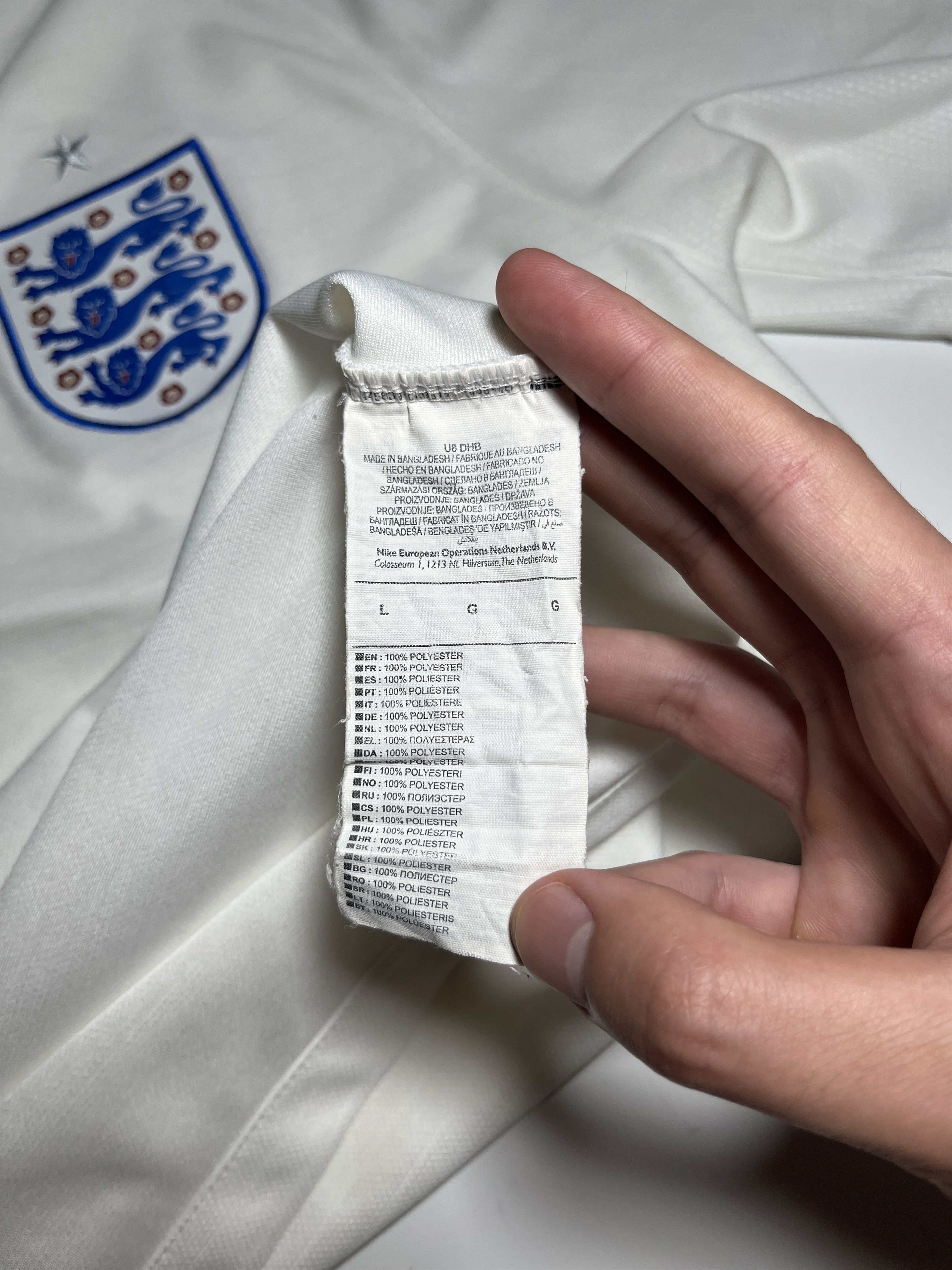 Nike Nike England National Team 2018-2019 Home Football Jersey Size US L / EU 52-54 / 3 - 9 Thumbnail