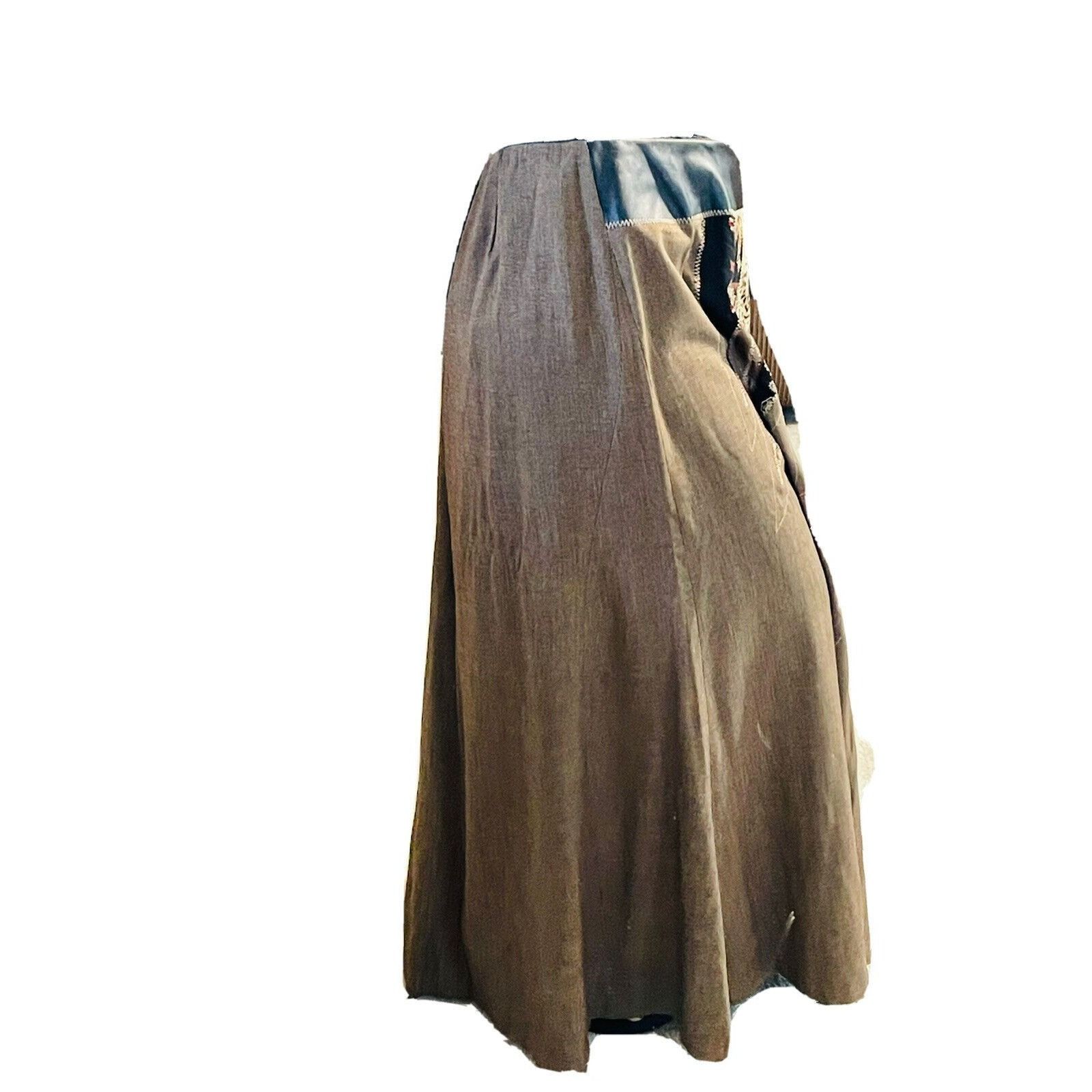 Other KOOS OF COURSE ART TO WEAR Skirt Tweed Animal Print Leather Size 42" / US 20 - 3 Thumbnail