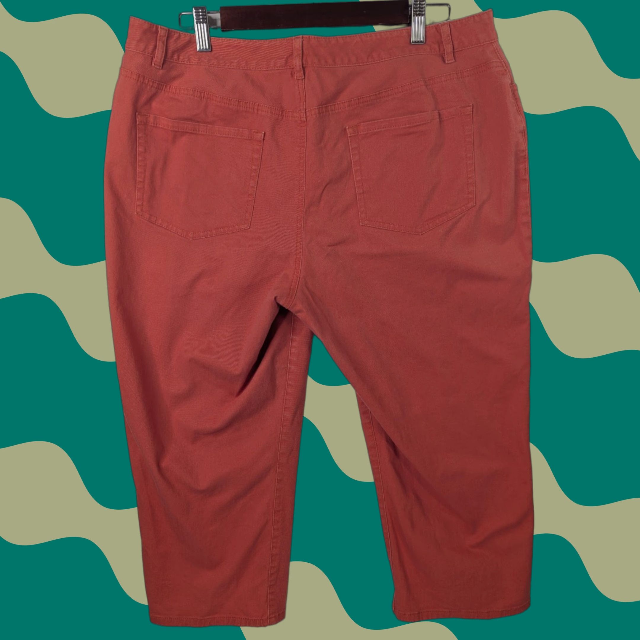 Coldwater Creek Coldwater Creek Jeans Capri Womens Size 16 Red Orange Denim High Rise Regular Fit 5-Pocket Design Womens Size 38" / US 16 / IT 52 - 1 Thumbnail