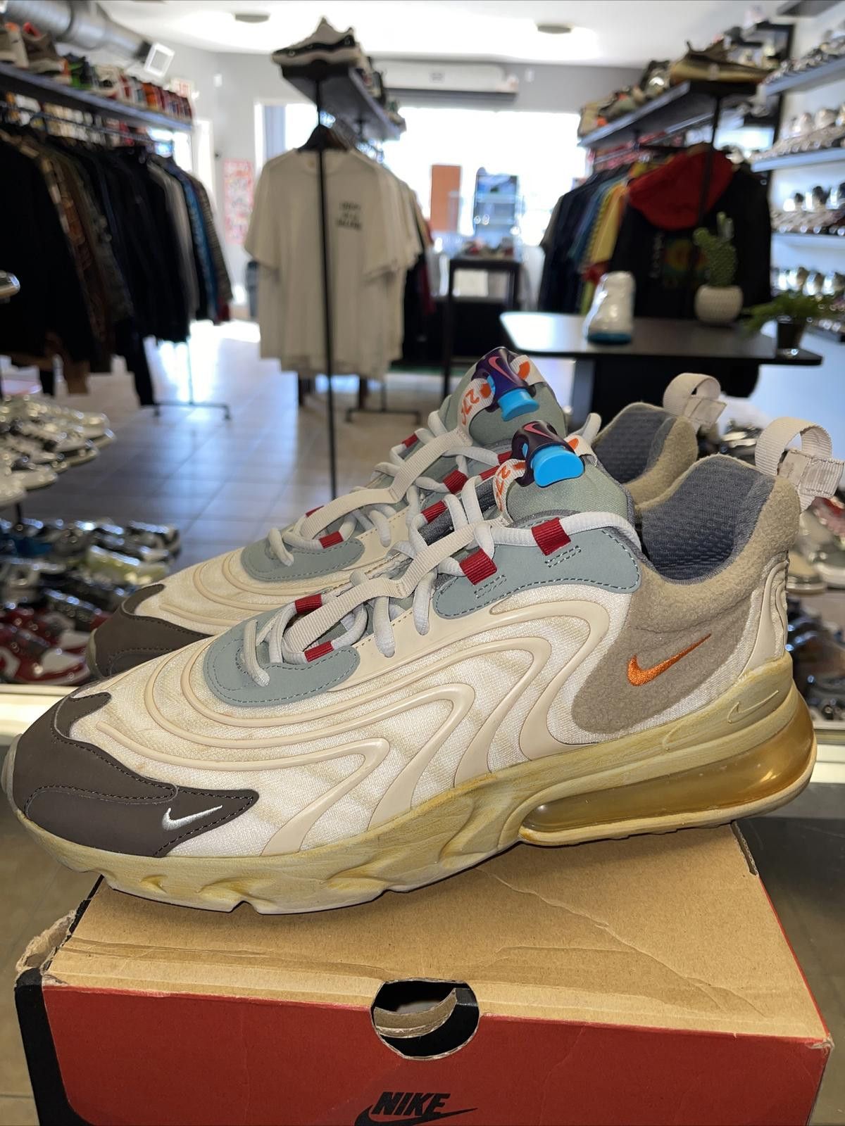 Nike Size 12 - Nike Air Max 270 React x Travis Scott Cactus Trail Size US 12 / EU 45 - 1 Thumbnail