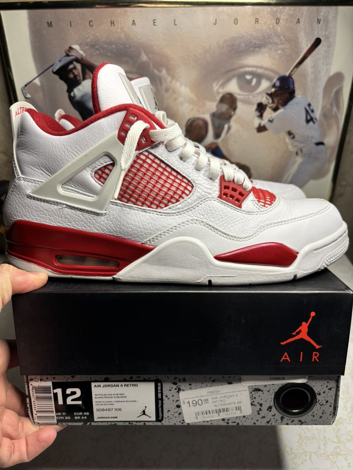 Jordan Brand Air Jordan 4 Retro Alternate 89 2016 Size US 12 / EU 45 - 1 Thumbnail