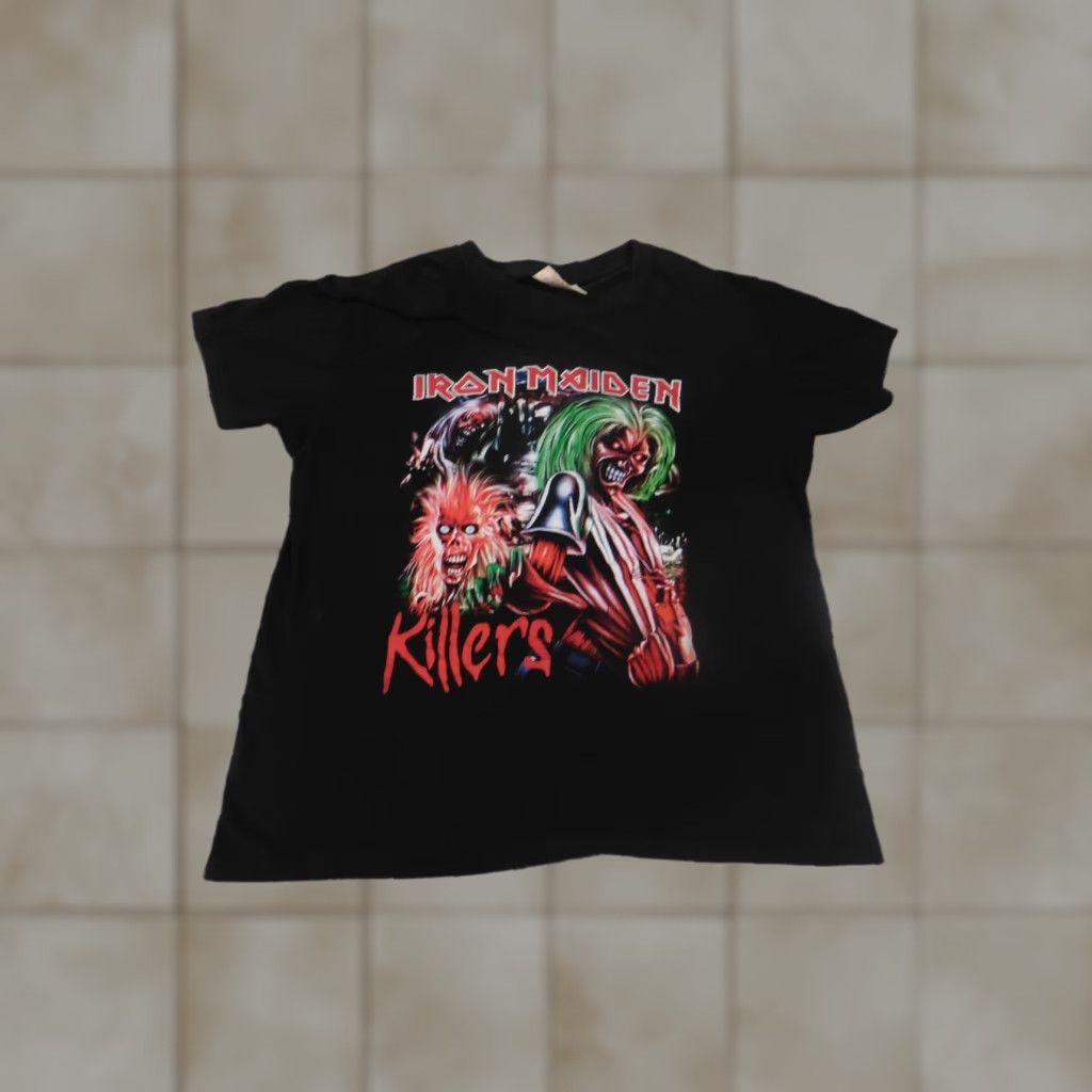 Vintage Iron Maiden Shirt Medium Mens Killers Black Graphic Skull Metal Rock Vintage T-Shirt Black Mens M Rock Size US M / EU 48-50 / 2 - 1 Thumbnail