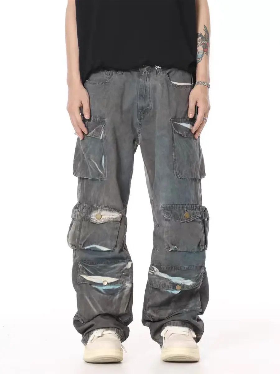 Designer × Japanese Brand Vintage Streetwear Hip Hop Loose Casual Pants Size US 33 - 1 Thumbnail