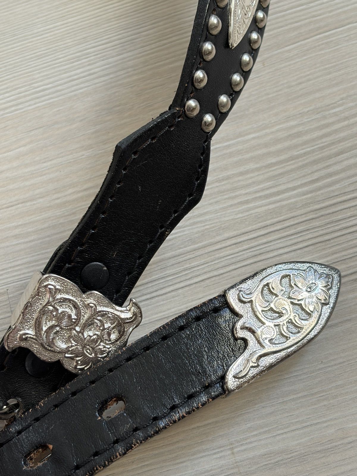 Vintage Vintage Western Cowboy Leather Belt Size ONE SIZE - 8 Thumbnail