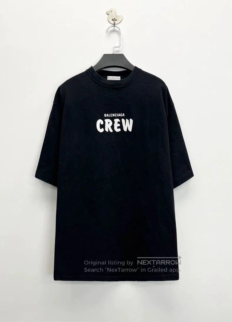 Balenciaga Balenciaga Black Crew Logo Short Sleeve Tee. Size US S / EU 44-46 / 1 - 1 Thumbnail