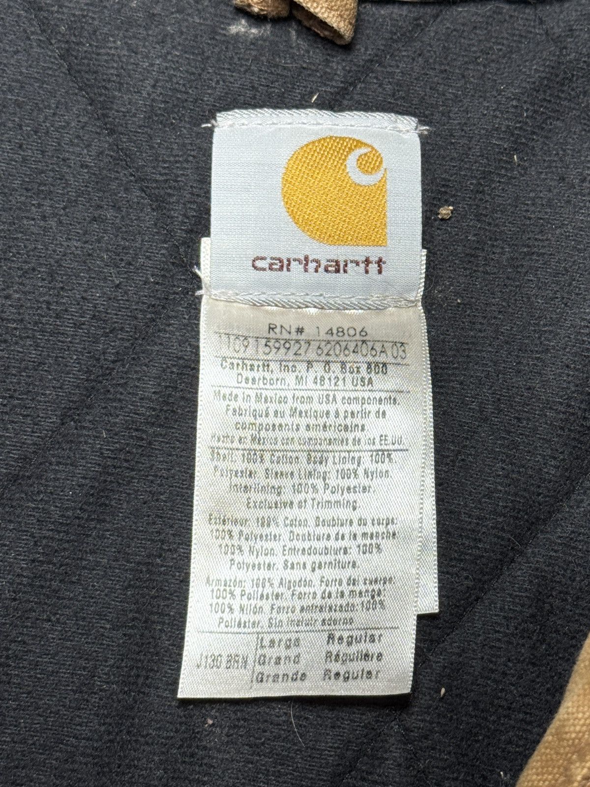 Carhartt Vintage Carhartt J130 Lrg Full Zip Grunge Work Wear Jacket Size US L / EU 52-54 / 3 - 3 Thumbnail