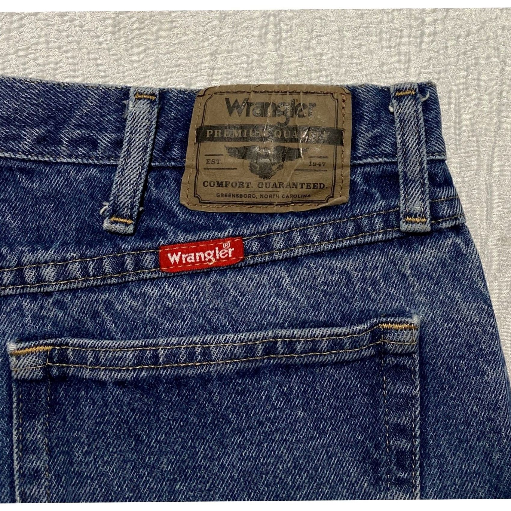 Wrangler VINTAGE Wrangler Men's Relaxed Fit Jeans 36x33 Blue Denim 9760WDR Western 80s Mens Jeans Size US 36 / EU 52 - 8 Thumbnail