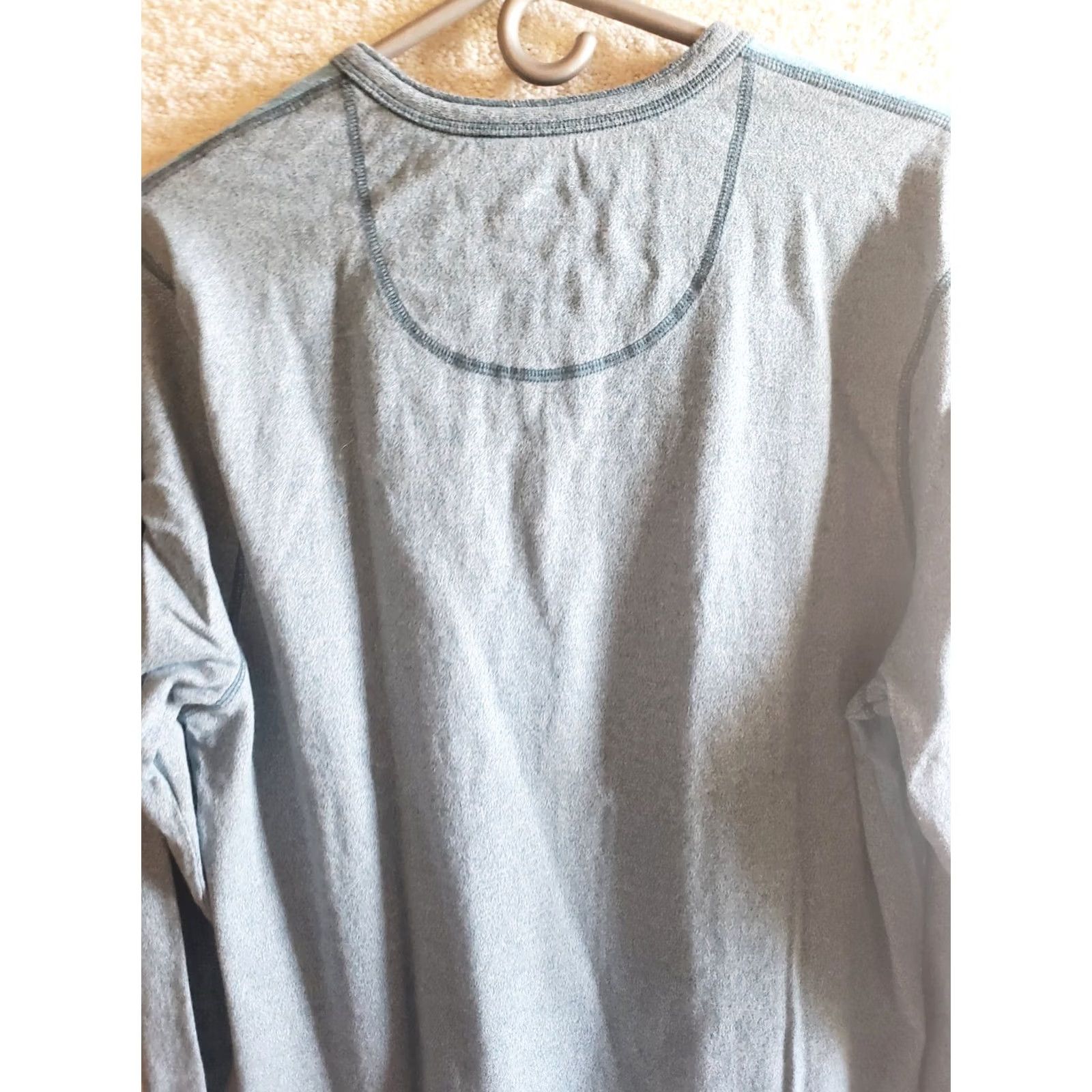 Vintage Ocean & Coast Blue On Blue LONG SLEEVE SHIRT Henley L Men Regular Size US L / EU 52-54 / 3 - 5 Thumbnail