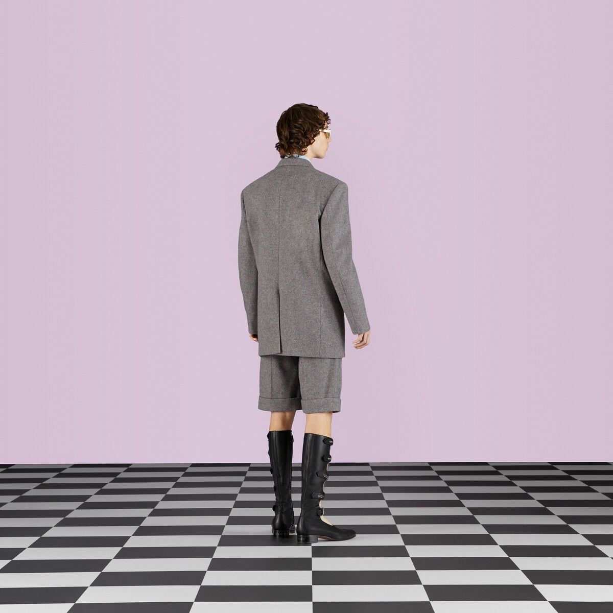 Gucci o1s1wg110125 Wool Cashmere Formal Jacket in Dark Grey Size US L / EU 52-54 / 3 - 3 Thumbnail