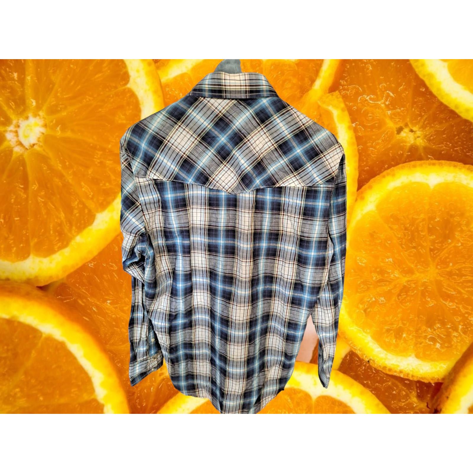 Other Cuadra Blue, Brown and Black Plaid Snap Up Shirt Size US M / EU 48-50 / 2 - 6 Thumbnail