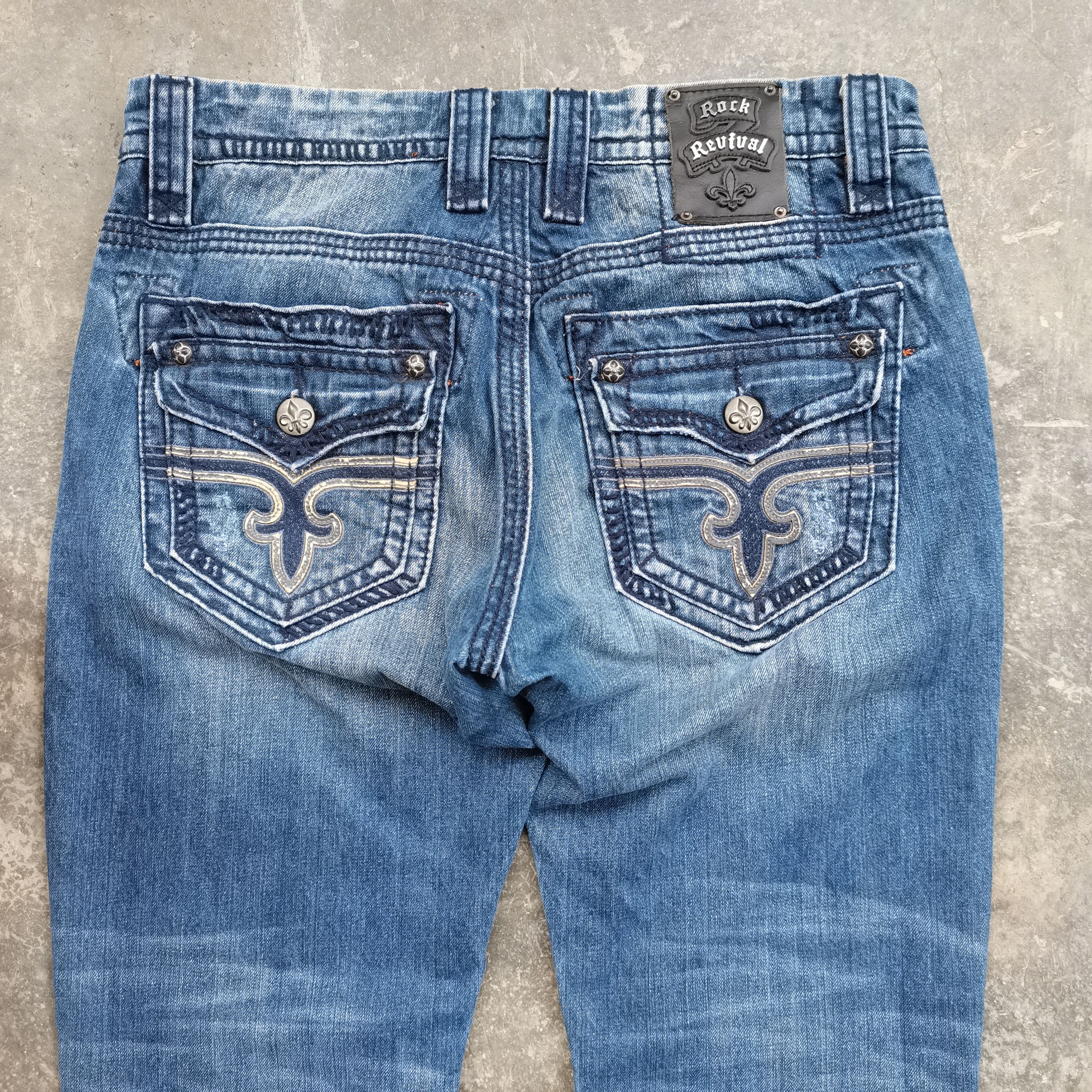 Rock Revival Vintage ROCK REVIVAL Timothy Straight Cyberpunk Skater Jeans Size US 33 - 5 Thumbnail