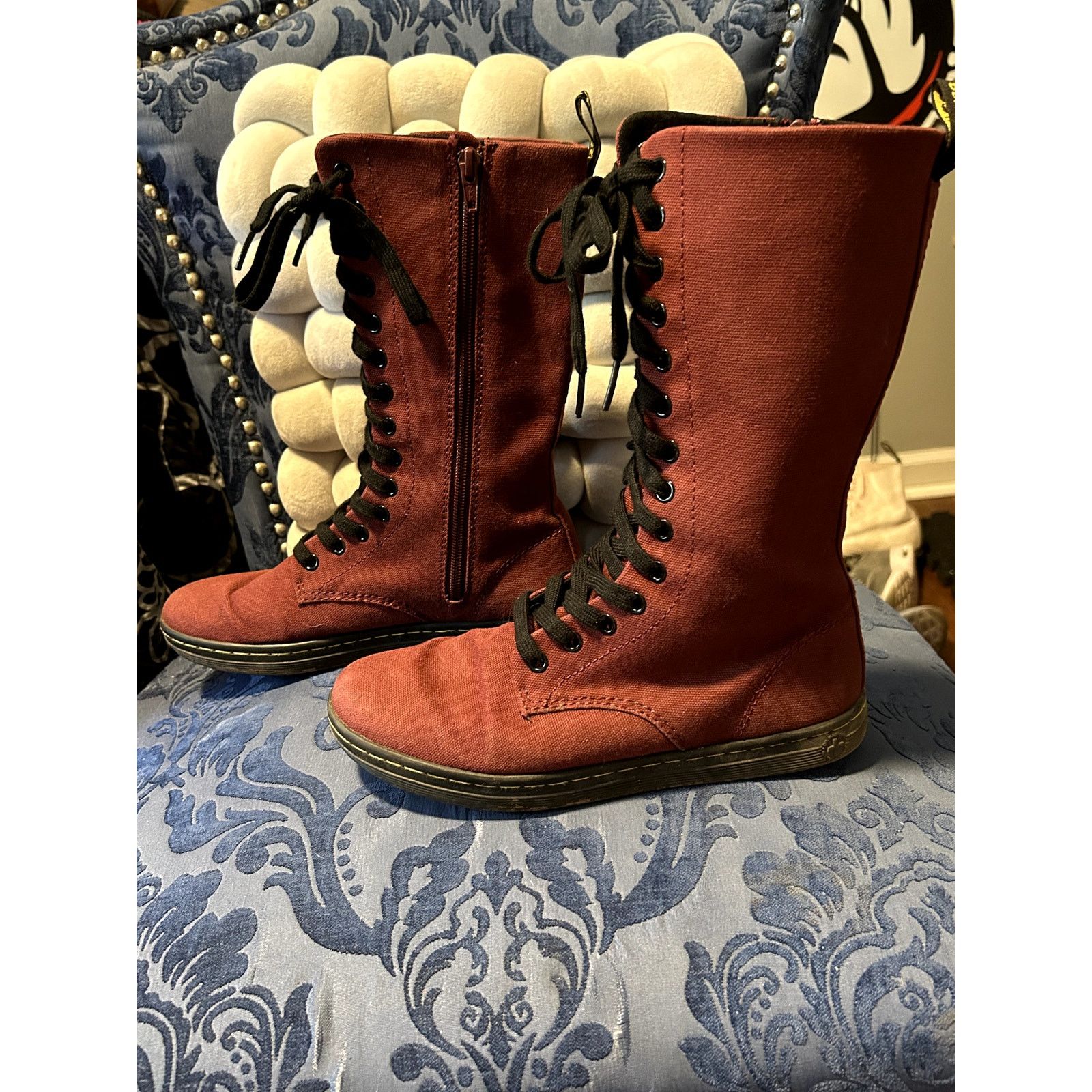 Dr. Martens Dr Martens Burgundy Battersea Knee High Canvas Size 7/EU 38 Size US 7 / IT 37 - 1 Thumbnail