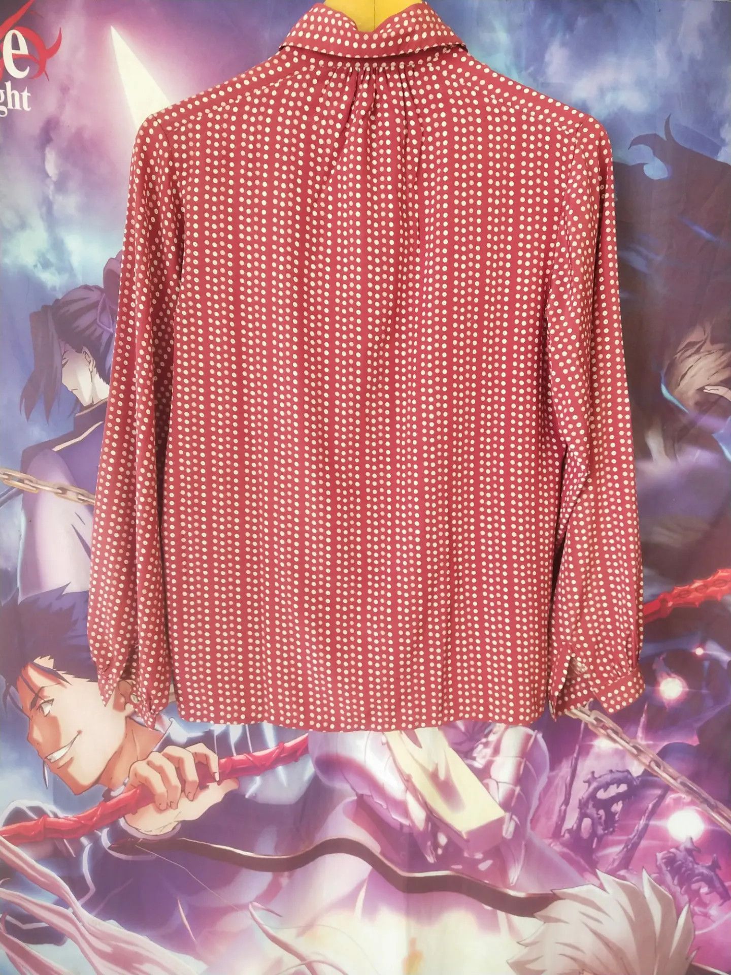 Vintage Saint Clair Paris Red Polkadot Vintage Blouse Size S / US 4 / IT 40 - 4 Thumbnail