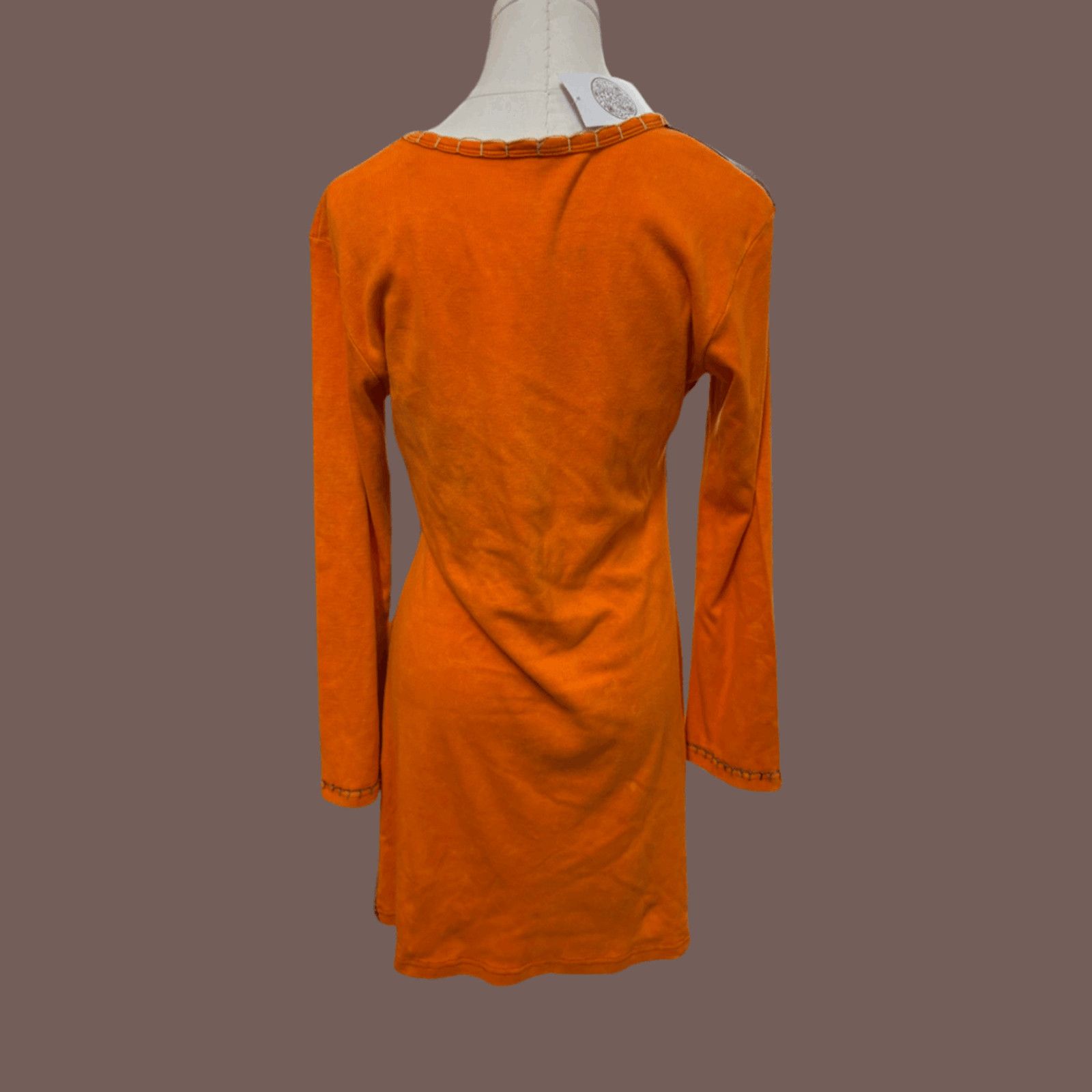 Vintage VTG Boho Mini Dress | Patchwork Cotton Nepal | 90s Festival Size L / US 10 / IT 46 - 3 Thumbnail