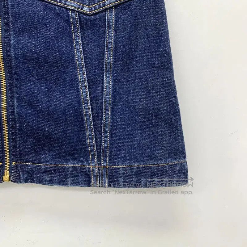 Louis Vuitton Louis Vuitton Blue Cotton Mini Skirt for Women . Size 22" - 4 Thumbnail