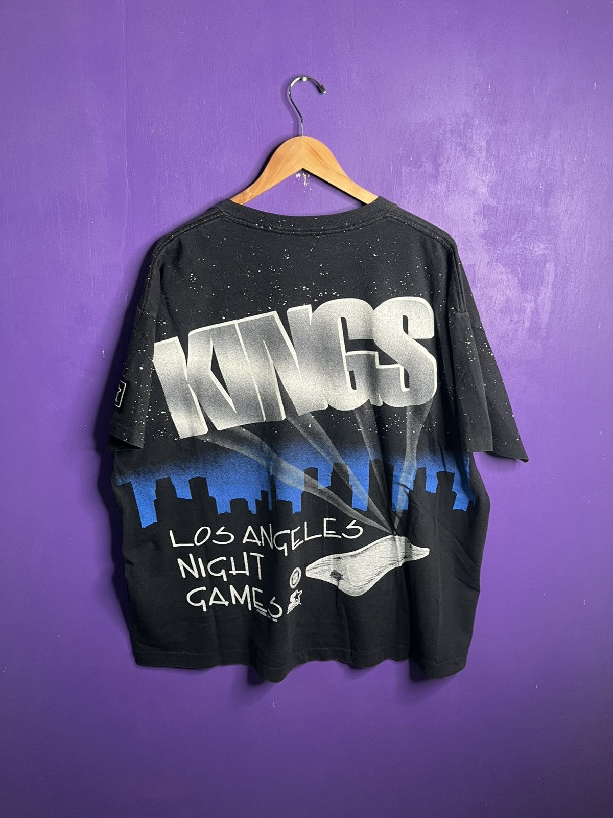 NHL × Starter × Vintage Vintage 90s Starter LA Kings night games AOP t-shirt Size US XL / EU 56 / 4 - 2 Thumbnail