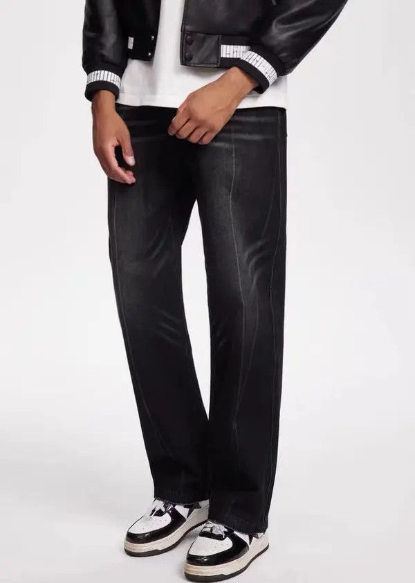Japanese Brand VIBE Vintage washed center seam heavyweight jeans Size US 32 / EU 48 - 6 Thumbnail