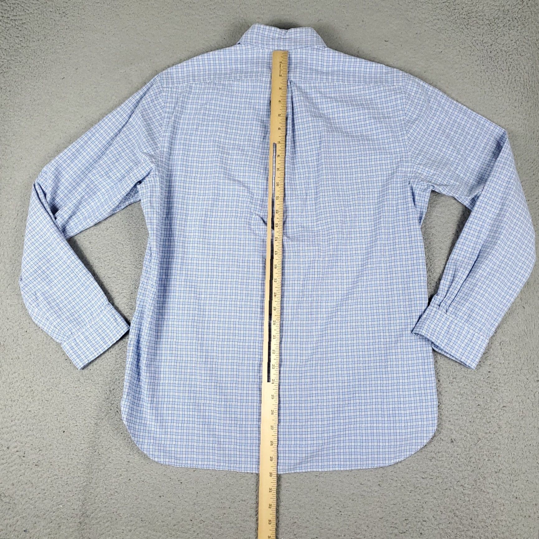Ralph Lauren Ralph Lauren Dress Shirt Mens 16 Blue Plaid Pony Button Up Long Sleeve Size 42R - 4 Thumbnail
