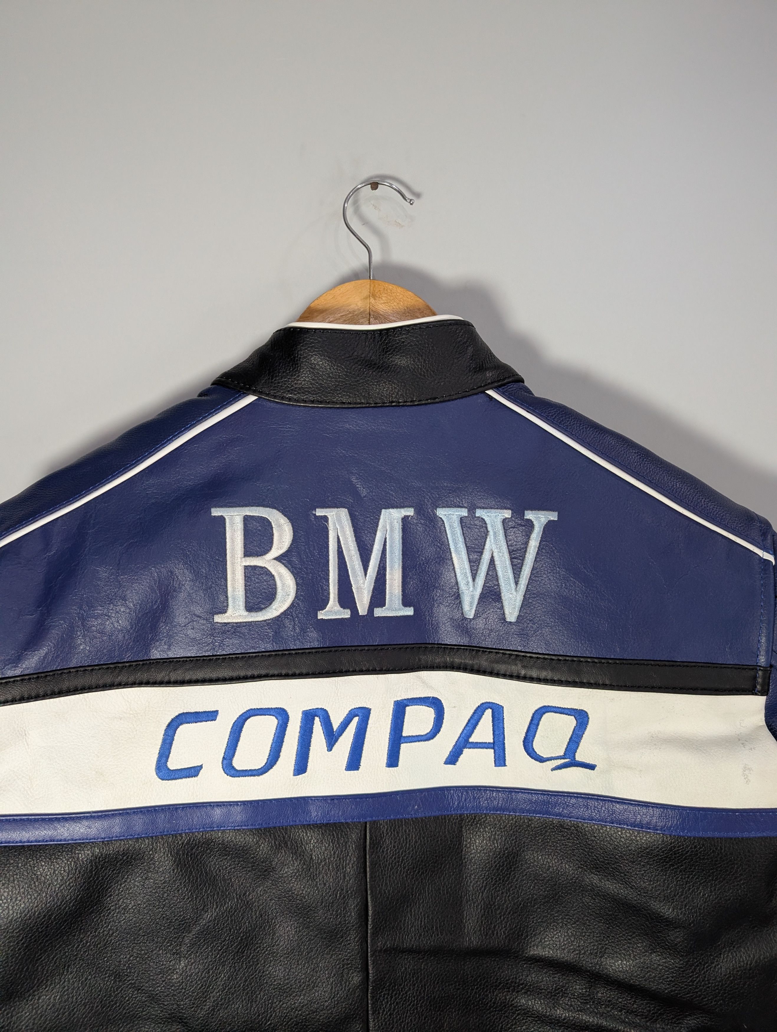 Vintage 🔥BMW🔥 Vintage Racing Leather Jacket Rare Size M / US 6-8 / IT 42-44 - 7 Thumbnail