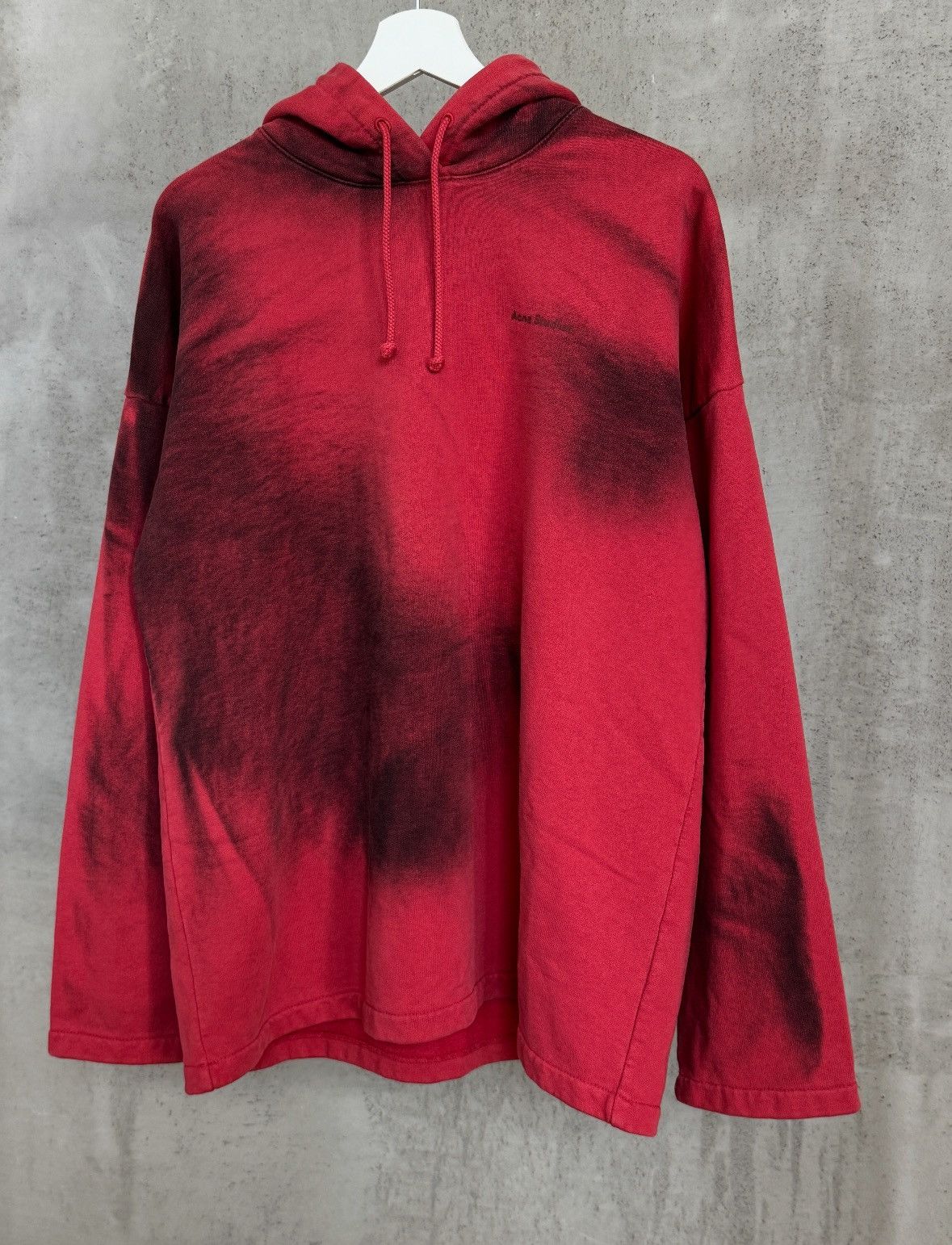 Acne Studios Acne Studios Spray - Paint Red Rubber Hoodie AW20 Size US L / EU 52-54 / 3 - 3 Thumbnail