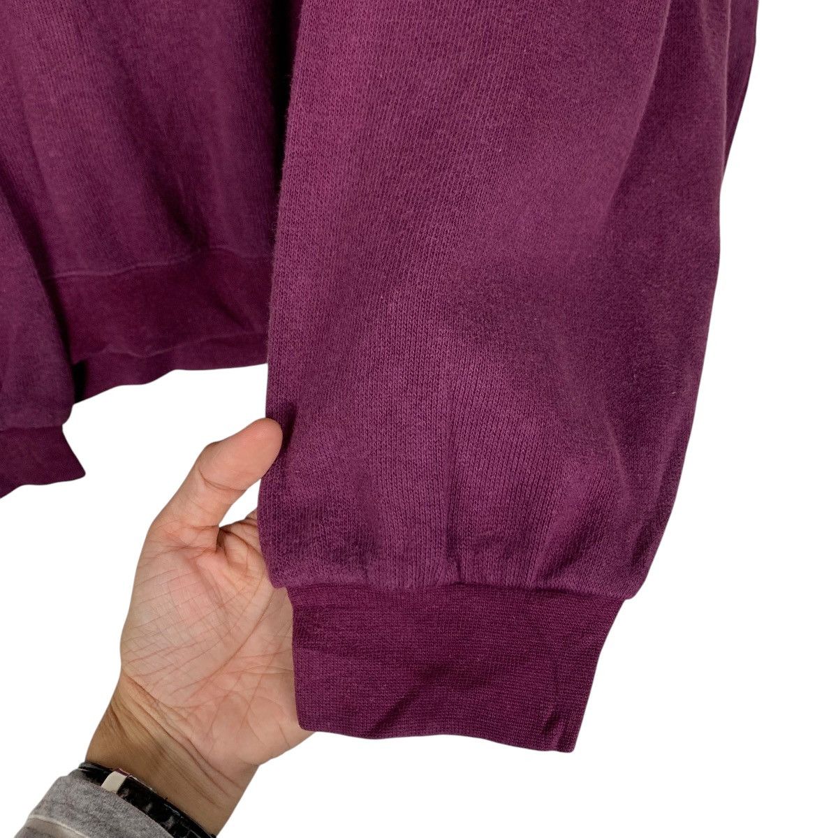 Japanese Brand CROCODILE Half Button Purple Polo Sweatshirt #1499-C67 Size US XXL / EU 58 / 5 - 9 Thumbnail