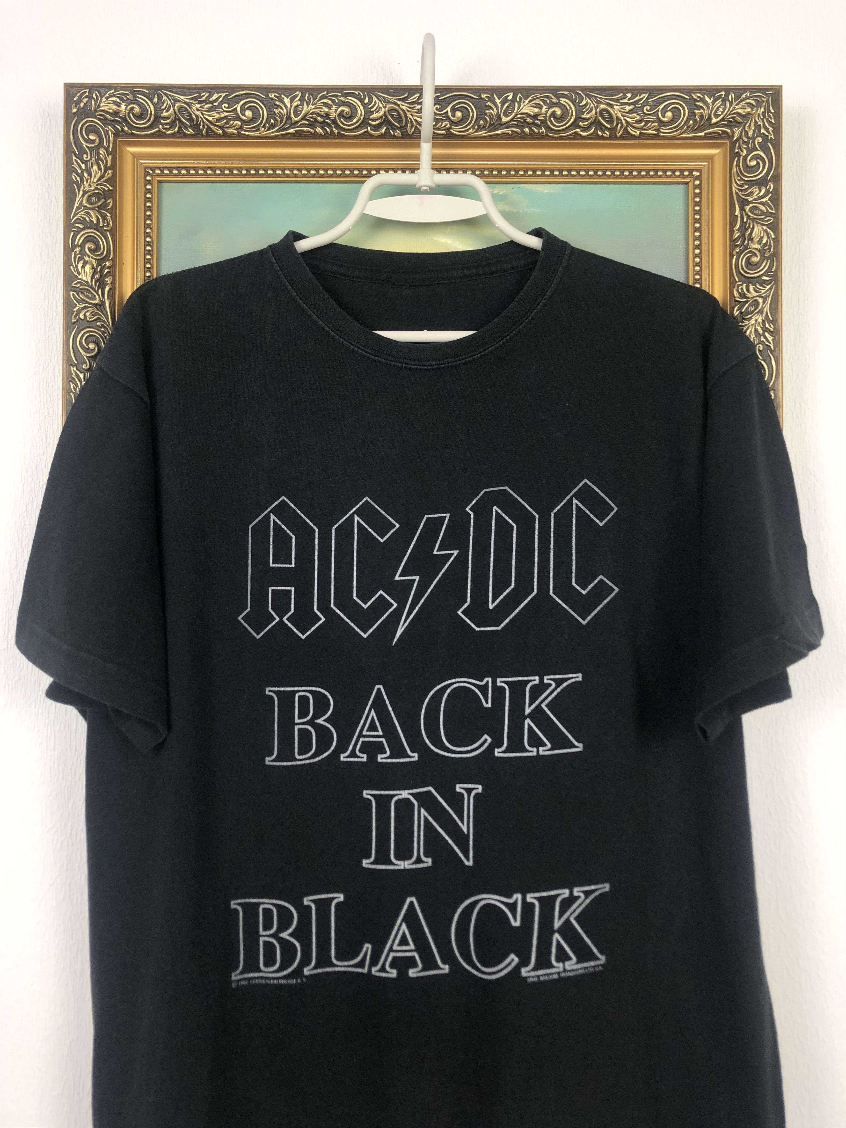 Band Tees Vintage ACDC Back In Black Band Tee Shirt Jersey Rare Hype Size US L / EU 52-54 / 3 - 2 Thumbnail