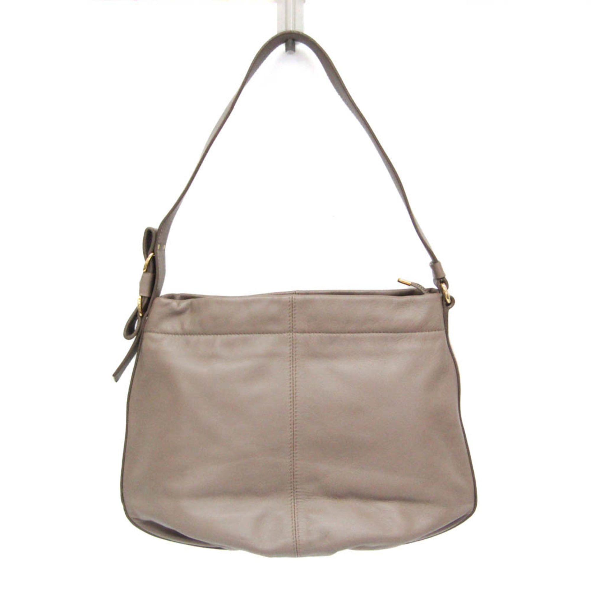 Salvatore Ferragamo Salvatore Ferragamo AU-21 D443 Women's Leather Shoulder Bag Gray Size ONE SIZE - 1 Thumbnail