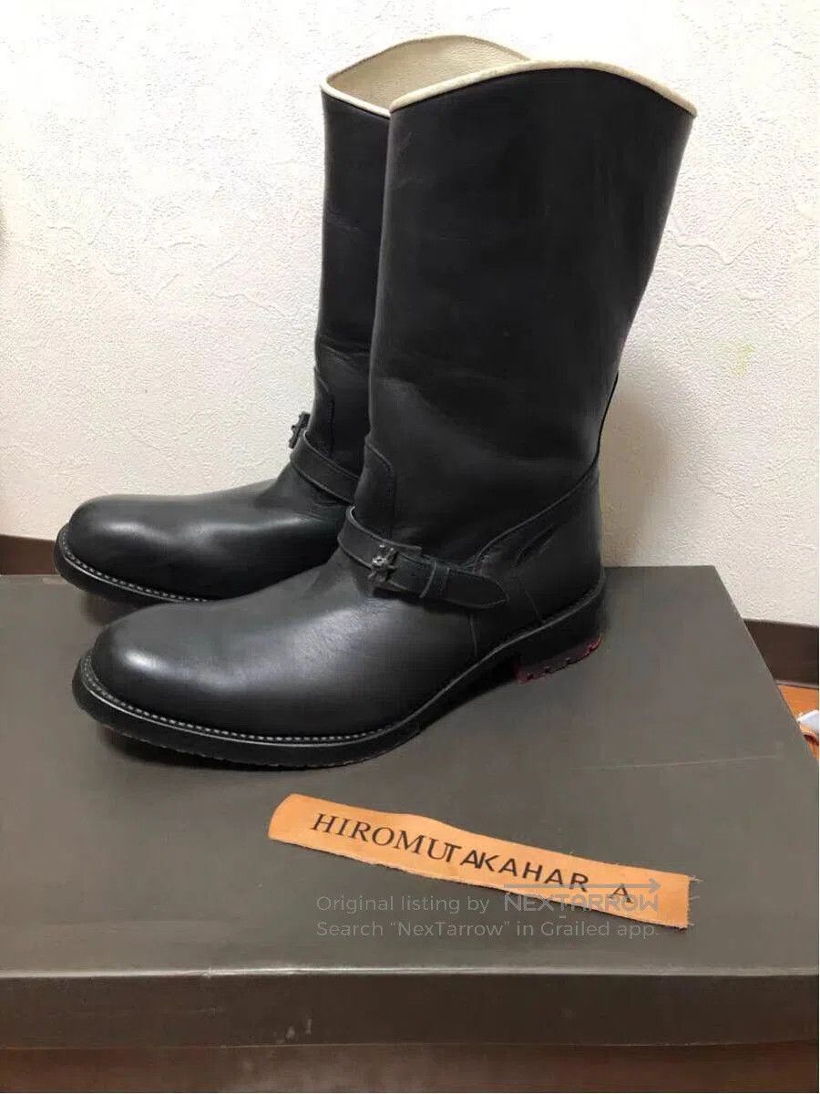 Roen Black Leather Buckle Boots Size 10. Size US 10 / EU 43 - 1 Thumbnail