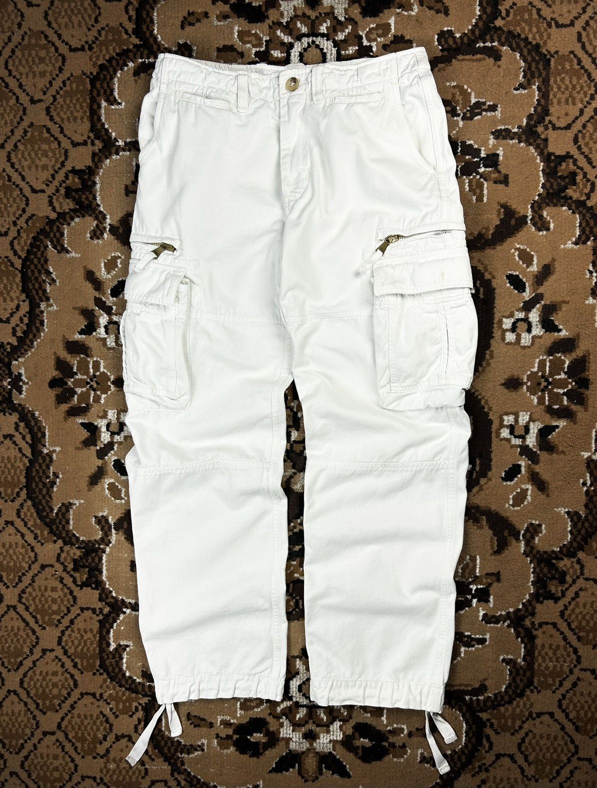 Dolce & Gabbana Dolce & Gabbana Archive White Cargo Pants Metal Logo Vintage Size US 32 / EU 48 - 3 Thumbnail