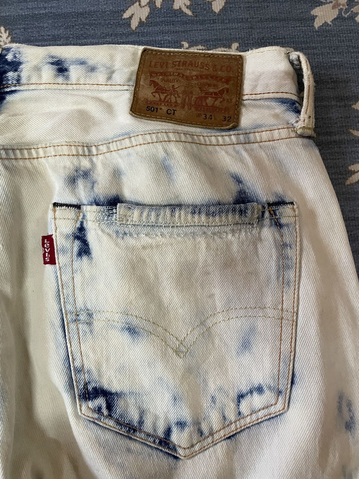 Levi's × Levi's Made & Crafted × Levi's Vintage Clothing Levi’s 501 Bleached boyfriend Denim Patchwork distressed W34 Size US 34 / EU 50 - 12 Thumbnail