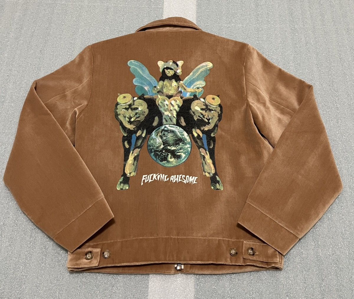 Fucking Awesome Fucking Awesome Velvet Work Jacket Tan | Grailed