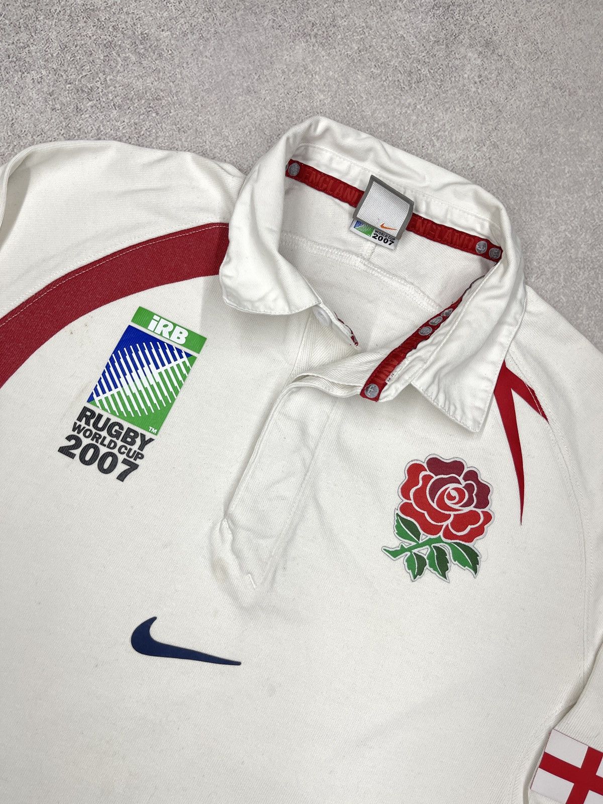 Nike Vintage Nike England Rugby World Cup 2007 Long Sleeve Polo Size US M / EU 48-50 / 2 - 4 Thumbnail