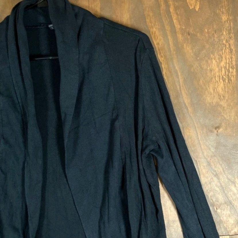 Express Express Womens Sweater Cardigan Black Open Front Long Sleeve Modal Large Size L / US 10 / IT 46 - 5 Thumbnail