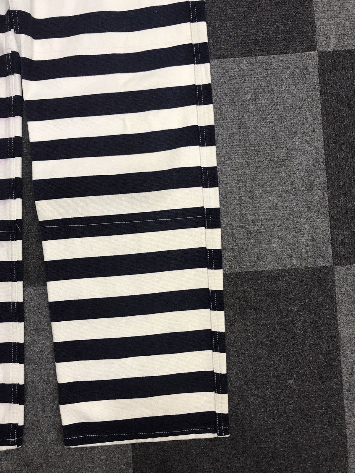Japanese Brand Very Rare Prisoner Stripe Ballon Duck Canvas Pant Size US 35 - 6 Thumbnail