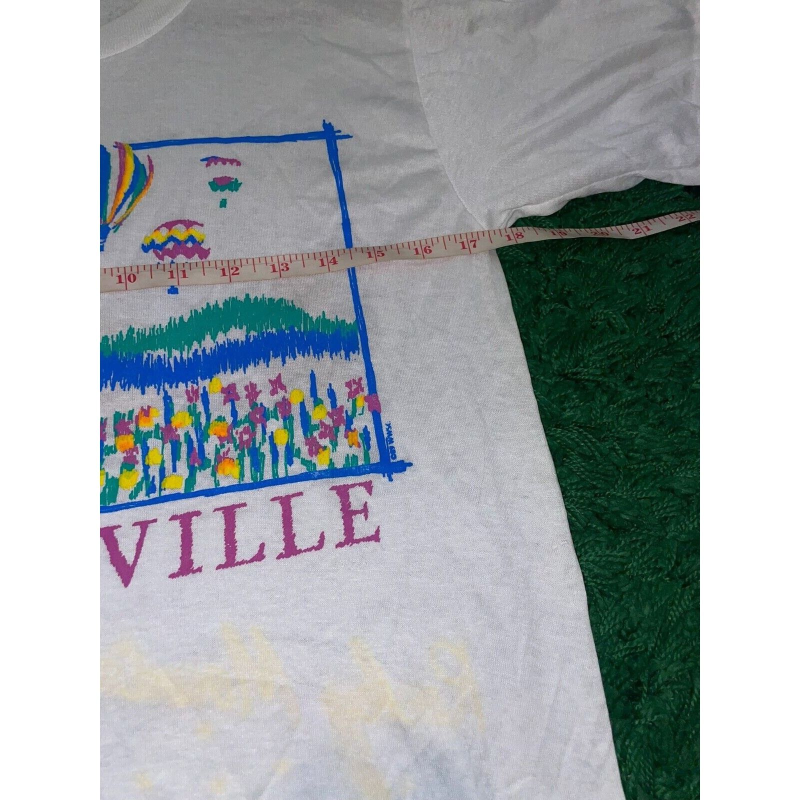 Jerzees Vintage Louisville Rocky Mountain Test Print White M Shirt Size US M / EU 48-50 / 2 - 13 Thumbnail