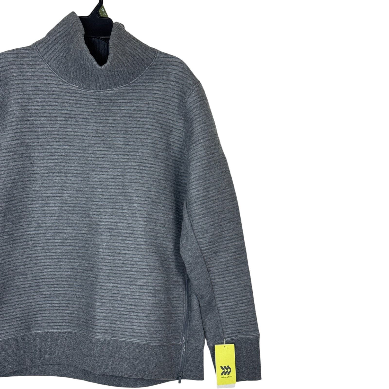 Other All in Motion Gray Funnel Neck Pullover Sweatshirt XXL NWT Size XL / US 12-14 / IT 48-50 - 11 Thumbnail